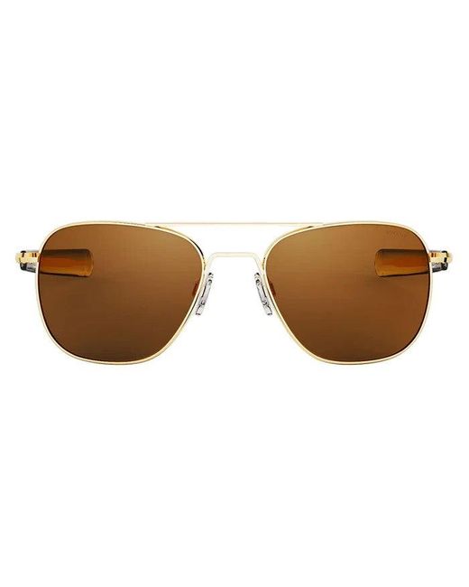 Randolph Engineering Brown Af236 23K Outlet Sunglasses Metal Squared Normal