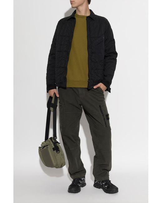 Stone Island Green Sweatshirt With Logo Patch for men