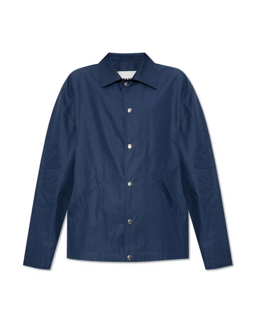 Jil Sander Blue Jacket With Collar
