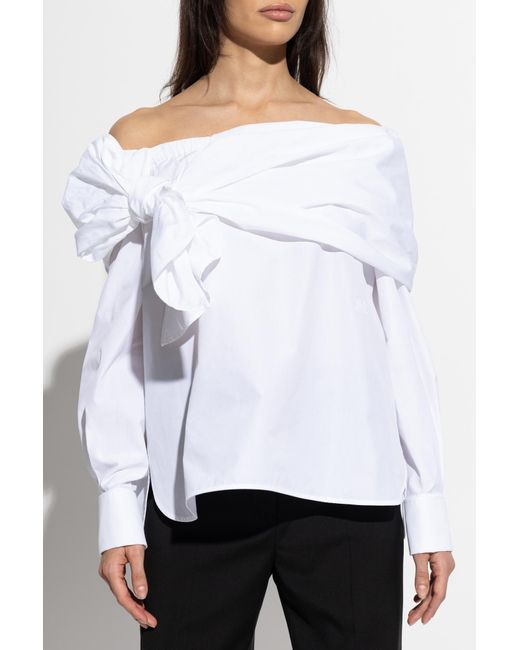 Max Mara White Top "Curvone"