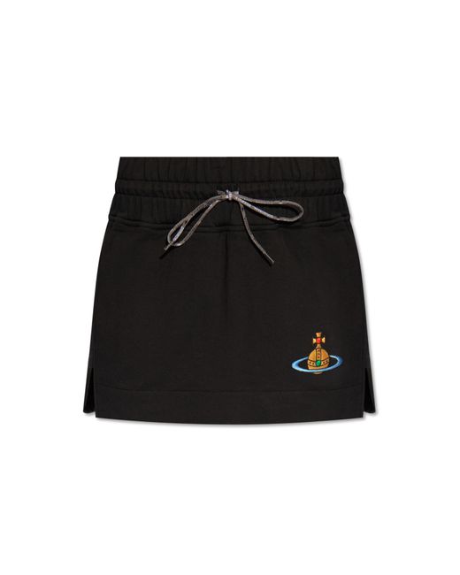 Vivienne Westwood Black Skirt With Logo,