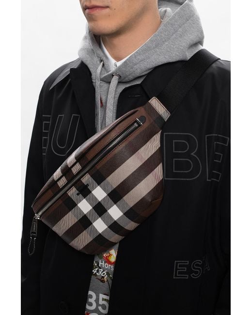 Burberry Branded Belt Bag in Brown for Men - Lyst