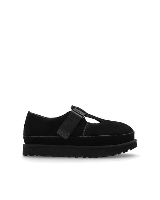 Ugg Black Suede Shoes 'W Goldenstar Mary Jane'