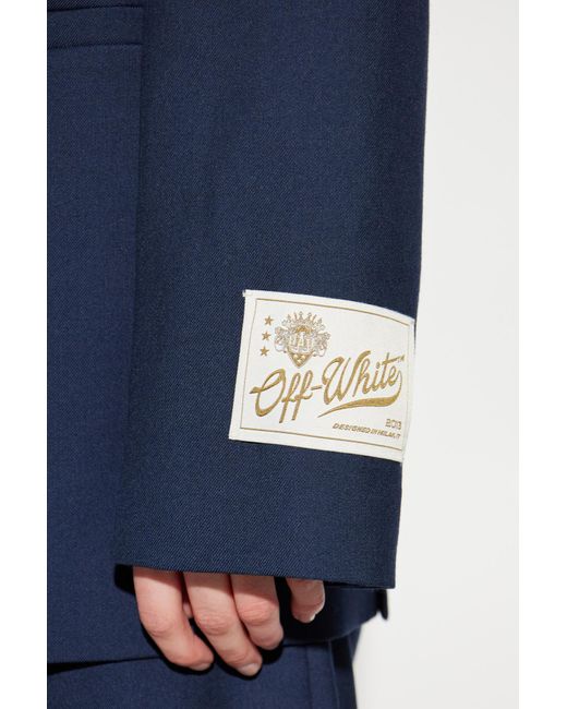 Off-White c/o Virgil Abloh Blue Loose-Fit Blazer