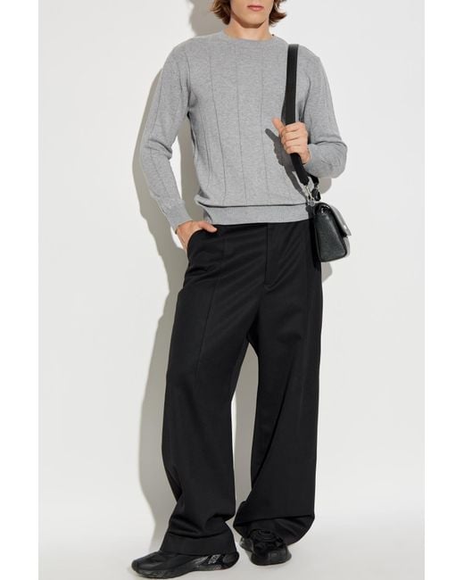 Eleventy Gray Crew Neck Sweater for men