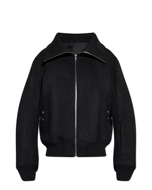 Rick Owens Black Wool Jacket 'Blixa Dracucollar' for men