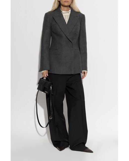 Rohe Black Wool Blazer With Single Vent