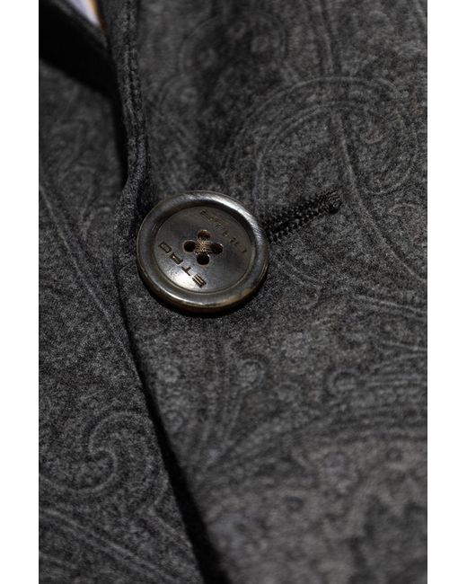 Etro Black Wool Blazer for men