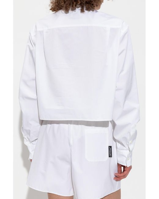 Off-White c/o Virgil Abloh White Short Shirt With Embroidered Logo