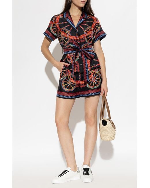 Dolce & Gabbana Multicolor Silk Shirt With 'Carretto' Print