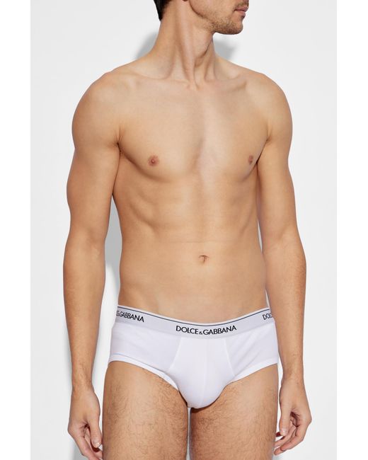 Dolce & Gabbana White Two-Pack Briefs for men