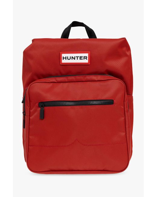 Hunter Red Backpack With Logo,