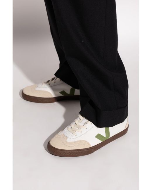 Veja Black Sports Shoes "Volley O.T. Leather"