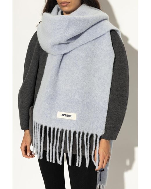 Jacquemus Blue Scarf With Logo