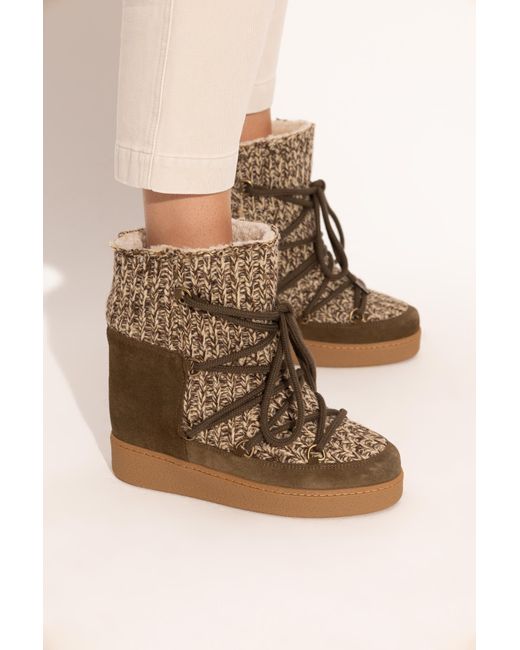 Isabel Marant Brown Wedge Snow Boots "Nowla"