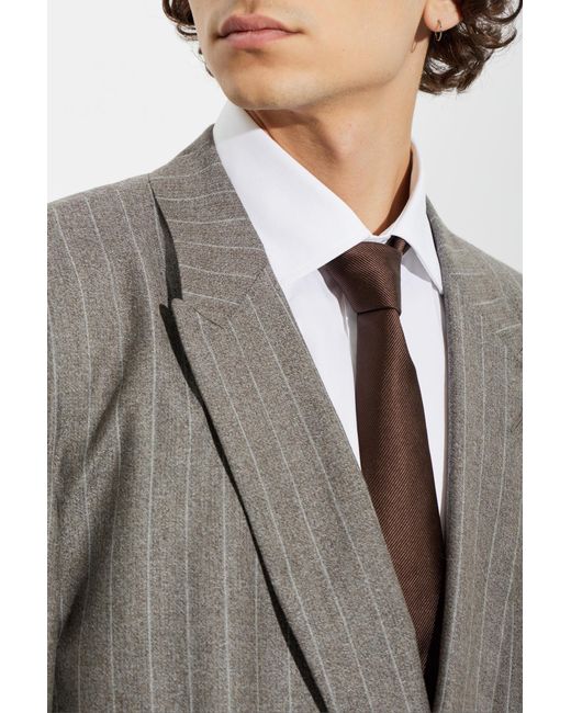 Giorgio Armani Brown Silk Tie for men