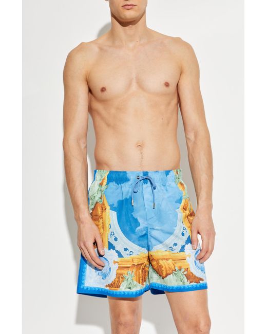 Versace Blue Swim Shorts for men
