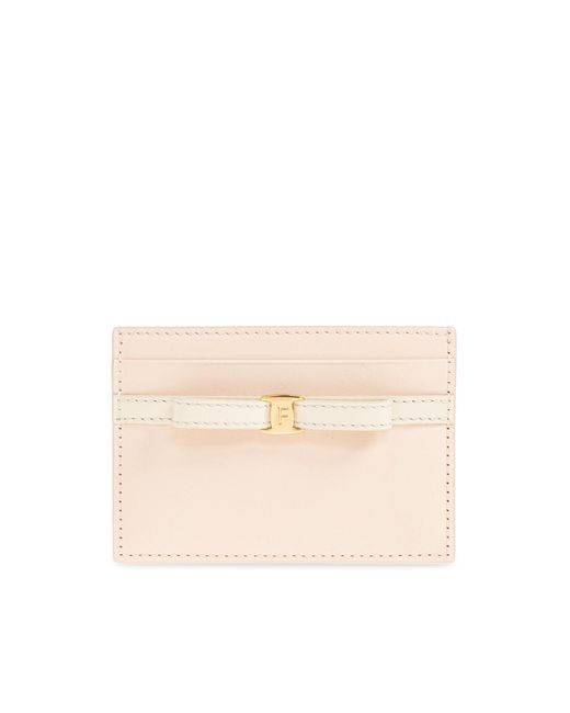 Ferragamo Natural Leather Card Holder