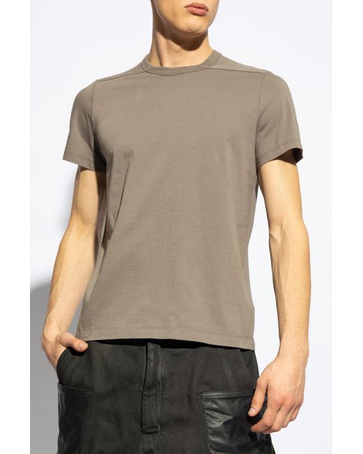 Rick Owens Gray Round Neck T-Shirt for men