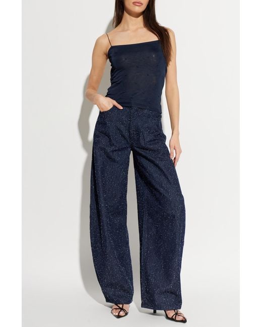 Jacquemus Blue Top With Straps