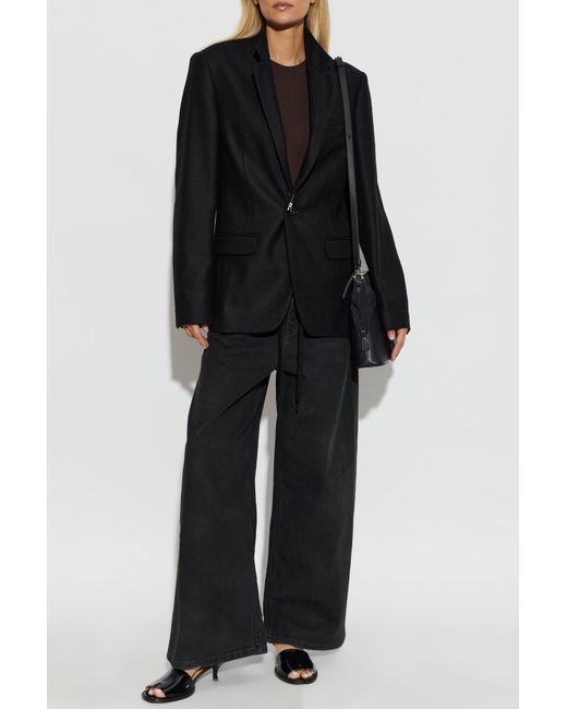 MM6 by Maison Margiela Black Blazer-Style Jacket