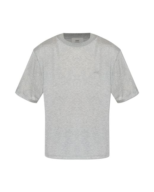 AMI Blue T-Shirt With Logo