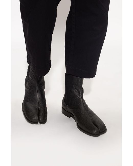 Maison Margiela tabi Split toe Chelsea Boots in Black for Men Lyst