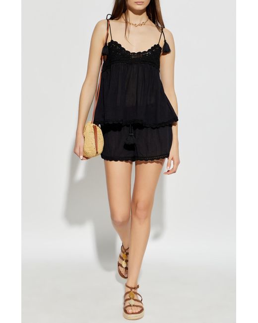 Ulla Johnson Black Bermuda Top