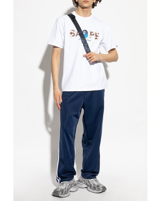 Adidas Originals Blue Sweatpants With Logo, for men