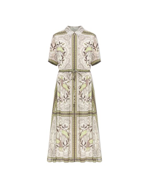 Tory Burch White Patterned Dress