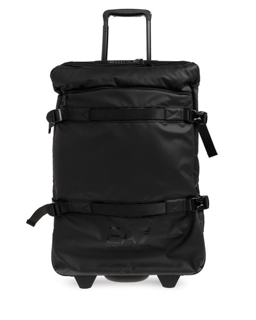 EA7 Black Suitcase With Logo