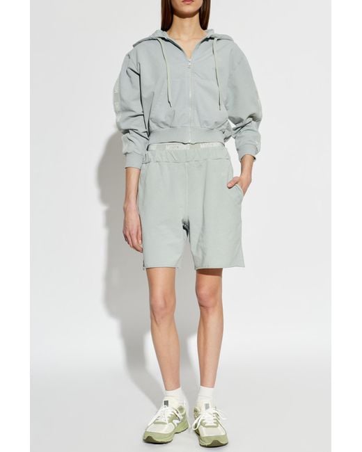 Moschino Gray Sweatshirt With Logo