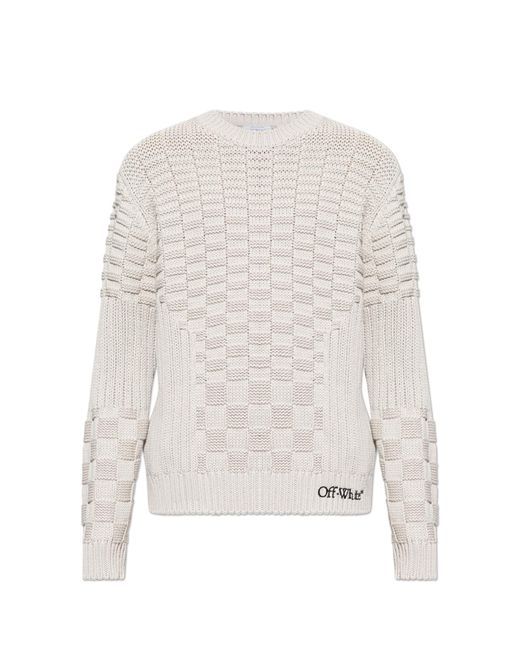 Off-White c/o Virgil Abloh White Sweater With Logo for men