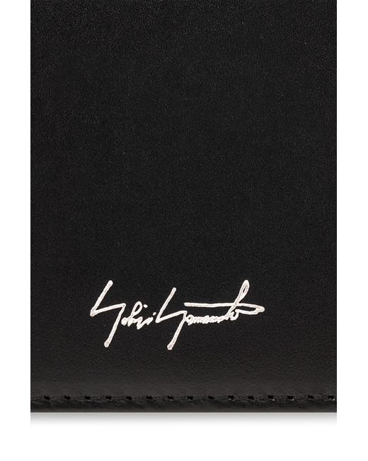 Discord Yohji Yamamoto Black Folding Card Case With Logo,