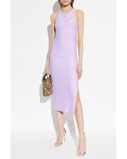 Coperni Purple Dress With Logo