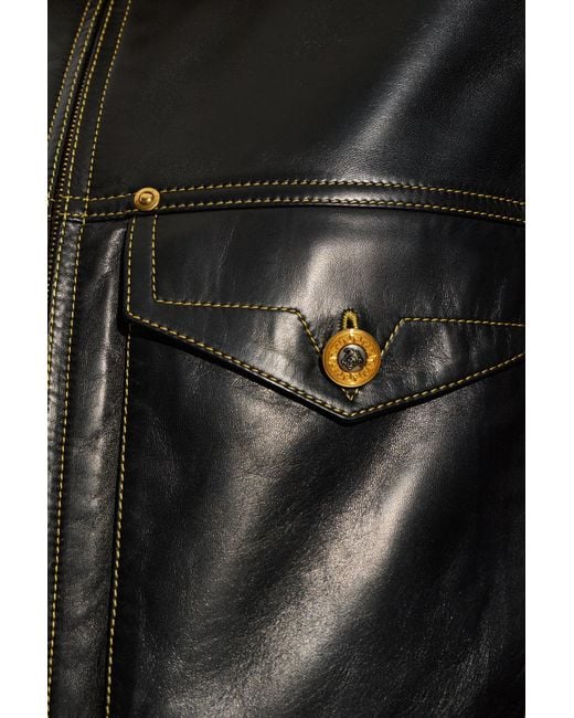 Versace Black Leather Jacket
