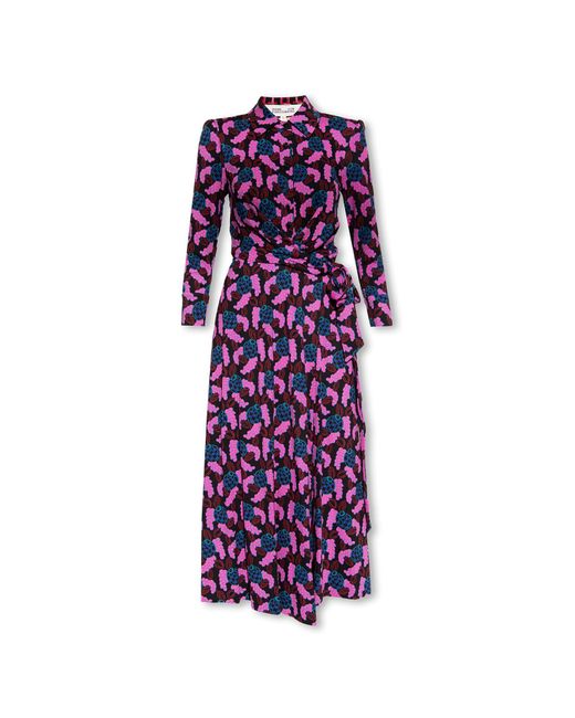 Diane von Furstenberg Purple ‘Sana’ Wrap Dress