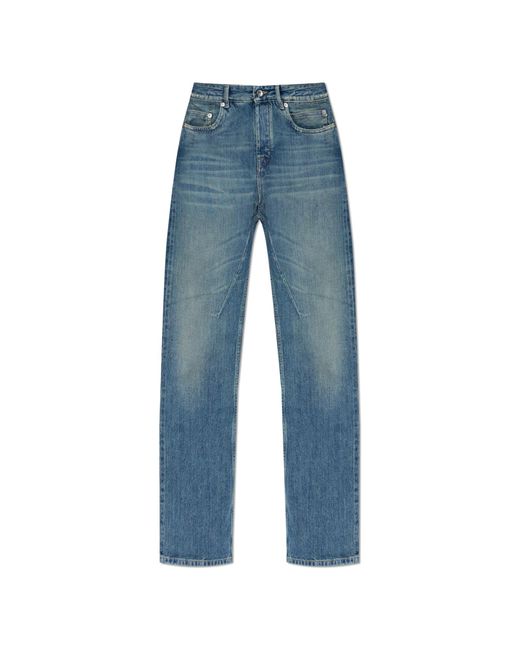 Rick Owens Blue Straight-Leg Jeans for men