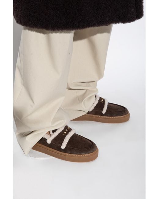 Inuikii Brown "Shearling Loafers" Shoes