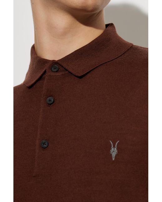 AllSaints Black Polo 'Mode' for men