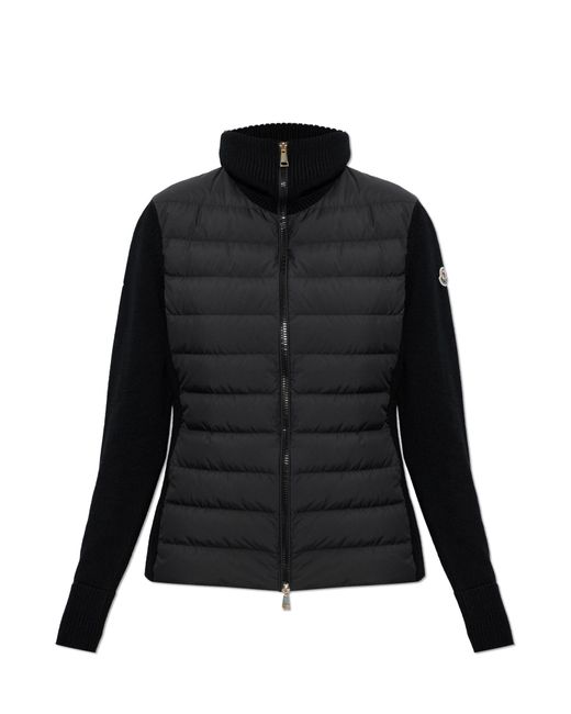 Moncler Black Quilted Cardigan