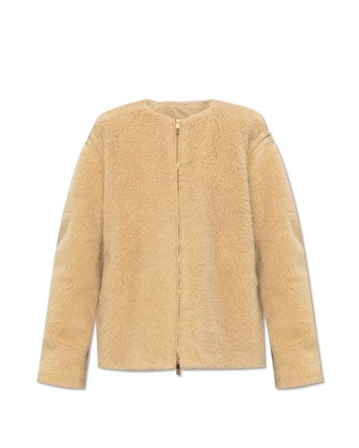 Max Mara 'panno' Wool Jacket in Natural | Lyst