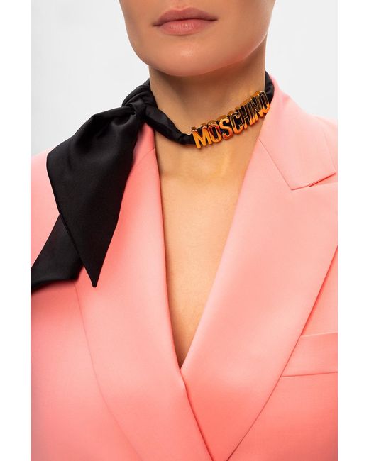 Moschino Black Silk Scarf