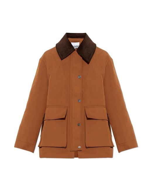 Ganni Brown Oversize Jacket