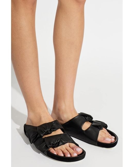 Isabel Marant Black Lennyo Bow Slides