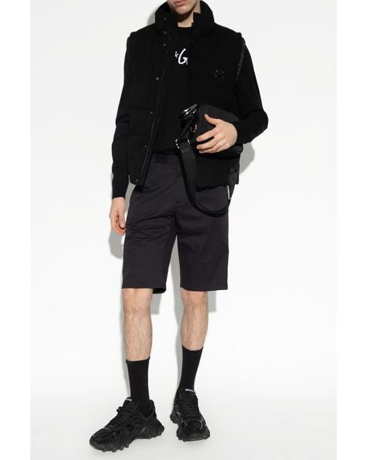 Dolce & Gabbana Black Wool Sweater With Logo for men