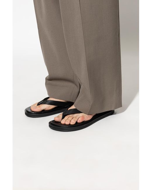 Studio Nicholson Black Leather Slides for men