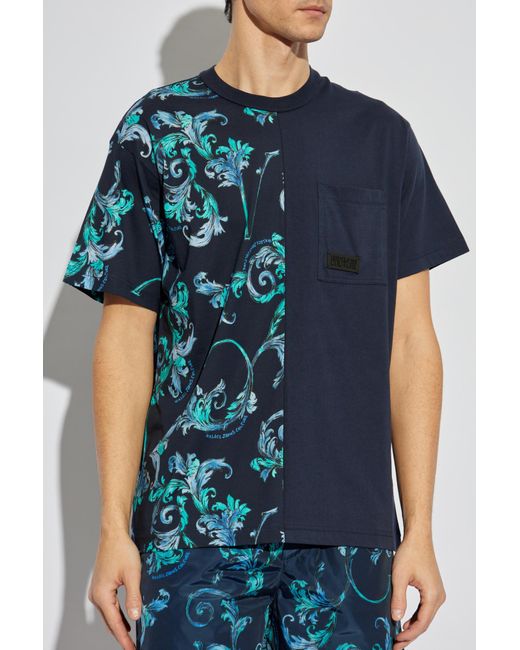 Versace Jeans Couture Blue Short-Sleeve Shirt for men