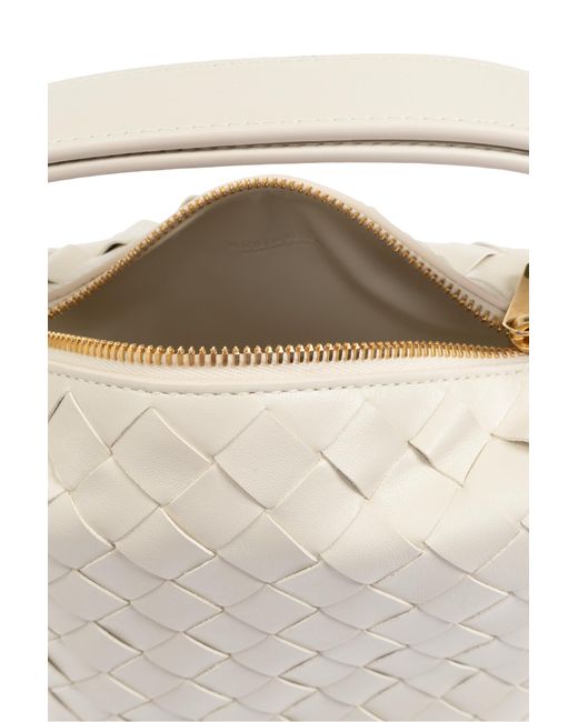 Bottega Veneta White Handbag `small Andiamo`,