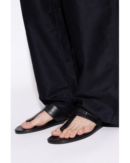 Tom Ford Black Leather Slides for men